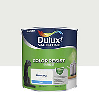 Peinture murs et boiseries Color Resist cuisine Dulux Valentine mat blanc pur 2,5L