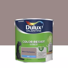 Peinture murs et boiseries Color Resist cuisine Dulux Valentine mat brun cachemire 2,5L