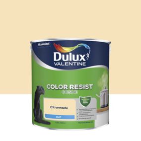 Peinture murs et boiseries Color Resist cuisine Dulux Valentine mat citronnade 2,5L