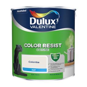 Peinture murs et boiseries Color Resist cuisine Dulux Valentine mat colombe 2,5L