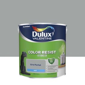 Peinture murs et boiseries Color Resist cuisine Dulux Valentine mat gris parfait 2,5L