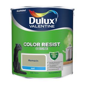 Peinture murs et boiseries Color Resist cuisine Dulux Valentine mat romarin 2,5L