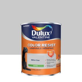 Peinture murs et boiseries Color Resist Dulux Valentine satin béton clair 0,75L