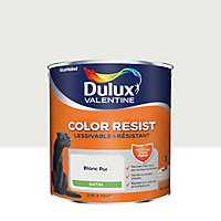Peinture murs et boiseries Color Resist Dulux Valentine satin blanc pur 2,5L