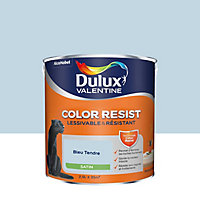 Peinture murs et boiseries Color Resist Dulux Valentine satin bleu tendre 2,5L