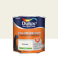 Peinture murs et boiseries Color Resist Dulux Valentine satin colombe 2,5L