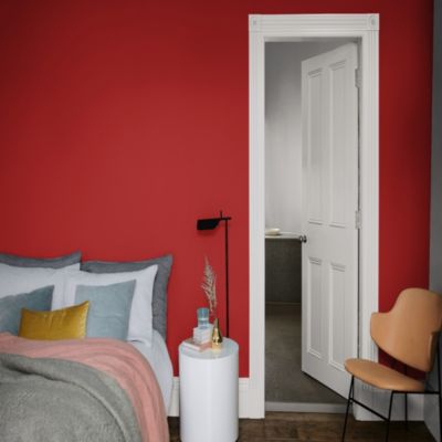 Peinture murs et boiseries Color Resist Dulux Valentine satin rouge absolu 2,5L