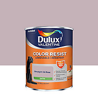 Peinture murs et boiseries Color Resist Dulux Valentine satin soupçon de rose 0,75L