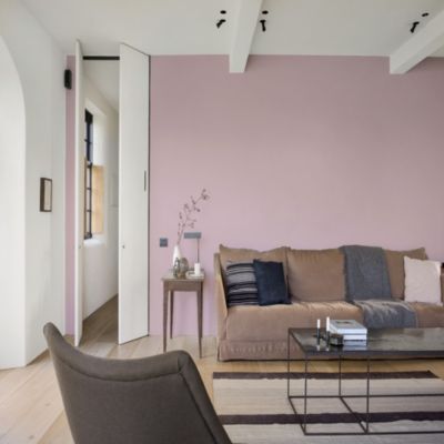 Peinture murs et boiseries Color Resist Dulux Valentine satin soupçon de rose 2,5L