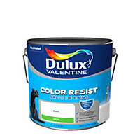 Peinture murs et boiseries Color Resist salle de bains Dulux Valentine satin blanc 2,5L