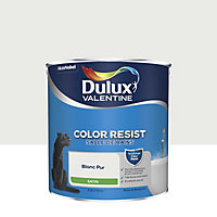 Peinture murs et boiseries Color Resist salle de bains Dulux Valentine satin blanc pur 2,5L