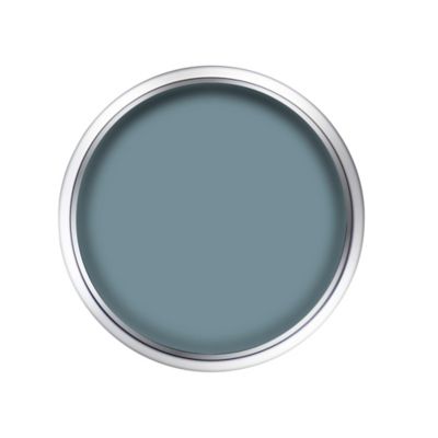 Peinture murs et boiseries Color Resist salle de bains Dulux Valentine satin bleu gris 2,5L