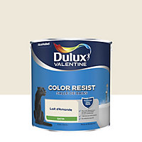 Peinture murs et boiseries Color Resist salle de bains Dulux Valentine satin lait d'amande 2,5L
