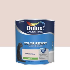 Peinture murs et boiseries Color Resist salle de bains Dulux Valentine satin perle de rose 2,5L