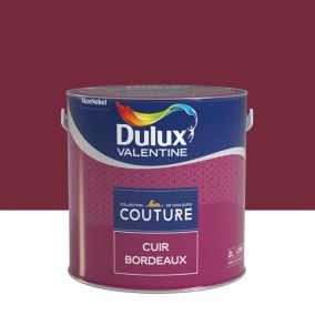 Peinture murs et boiseries Couture de Dulux Valentine satin velours cuir bordeaux 2L