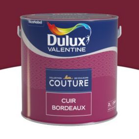 Peinture murs et boiseries Couture de Dulux Valentine satin velours cuir bordeaux 2L