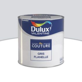 Peinture murs et boiseries Couture de Dulux Valentine satin velours gris flanelle 0,5L
