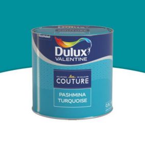 Peinture murs et boiseries Couture de Dulux Valentine satin velours pashmina turquoise 0,5L