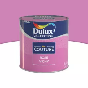 Peinture murs et boiseries Couture de Dulux Valentine satin velours rose vichy 0,5L
