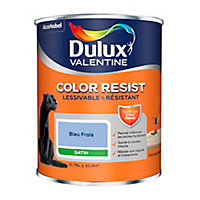 Peinture murs et boiseries Dulux Valentine Color Resist bleu frais satin 0,75L