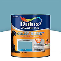 Peinture murs et boiseries Dulux Valentine Color resist bleu verre mat 1L