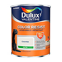 Peinture murs et boiseries Dulux Valentine Color Resist colombe satin 0,75L