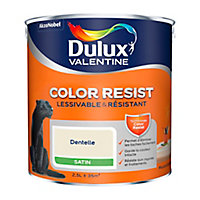Peinture murs et boiseries Dulux Valentine Color Resist dentelle satin 2,5L