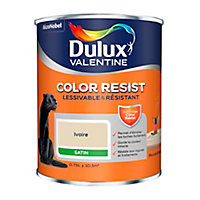 Peinture murs et boiseries Dulux Valentine Color Resist ivoire satin 0,75L