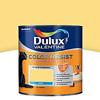 Peinture murs et boiseries Dulux Valentine Color resist jaune chrome mat 1L