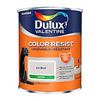 Peinture murs et boiseries Dulux Valentine Color Resist lin brut satin 0,75L