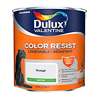 Peinture murs et boiseries Dulux Valentine Color Resist nuage satin 2,5L