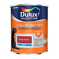 Peinture murs et boiseries Dulux Valentine Color Resist rouge absolu mat 0,75L