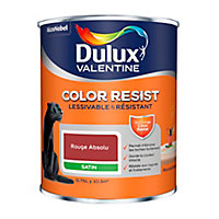 Peinture murs et boiseries Dulux Valentine Color Resist rouge absolu satin 0,75L