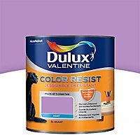 Peinture murs et boiseries Dulux Valentine Color resist violet persistant mat 1L