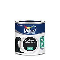 Peinture murs et boiseries Dulux Valentine Crème de couleur noir satin 0,5L