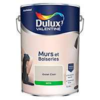Peinture murs et boiseries Dulux Valentine galet clair satin 5L