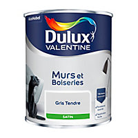 Peinture murs et boiseries Dulux Valentine gris tendre satin 0,75L