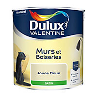 Peinture murs et boiseries Dulux Valentine jaune doux satin 2,5L
