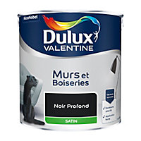 Peinture murs et boiseries Dulux Valentine noir profond satin 2,5L