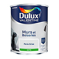 Peinture murs et boiseries Dulux Valentine perle grise satin 0,75L