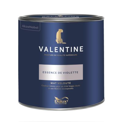 Peinture murs et boiseries essence de violette Dulux Valentine Mat Velouté 2 L