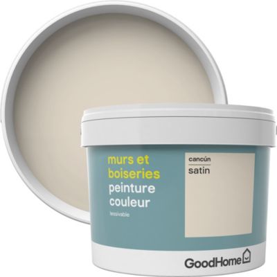 Peinture Murs Et Boiseries Goodhome Beige Cancun Satin 2 5l Castorama