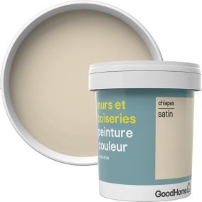 Peinture murs et boiseries GoodHome beige Chiapas satin 0,75L