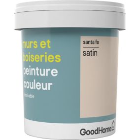 Peinture murs et boiseries GoodHome beige Sante Fe satin 0,75L