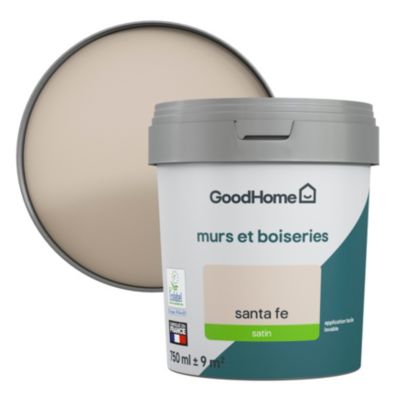 Peinture murs et boiseries GoodHome beige Sante Fe satin 0,75L