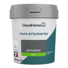 Peinture murs et boiseries GoodHome gris Princeton satin 0,75L