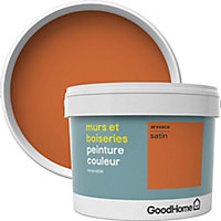 Peinture murs et boiseries GoodHome orange Aravaca satin 2,5L
