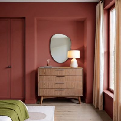 Peinture murs et boiseries GoodHome rouge Fulham satin 0,75L