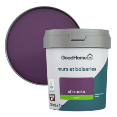 Peinture murs et boiseries GoodHome violet Shizuoka satin 0,75L