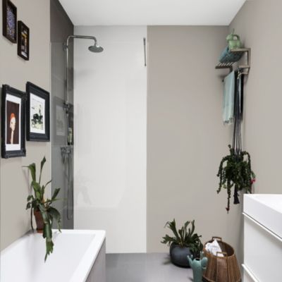 Peinture murs et boiseries gris le béton satin Dulux Valentine Si Simple ! 2.5 L